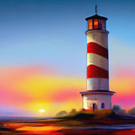 Load image into Gallery viewer, Autumn Sunset Lighthouse | Jigsaw Puzzle Canada
