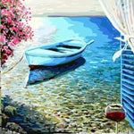 Load image into Gallery viewer, Boat In Blue Water and Wine | Jigsaw Puzzle Canada
