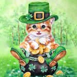 Load image into Gallery viewer, Cat With Four Leaf Clover | Jigsaw Puzzle Canada
