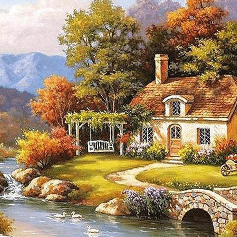 Cottage By the River | Jigsaw Puzzle Canada 