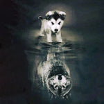 Load image into Gallery viewer, Husky Wolf Reflection | Jigsaw Puzzle Canada
