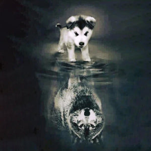 Husky Wolf Reflection | Jigsaw Puzzle Canada