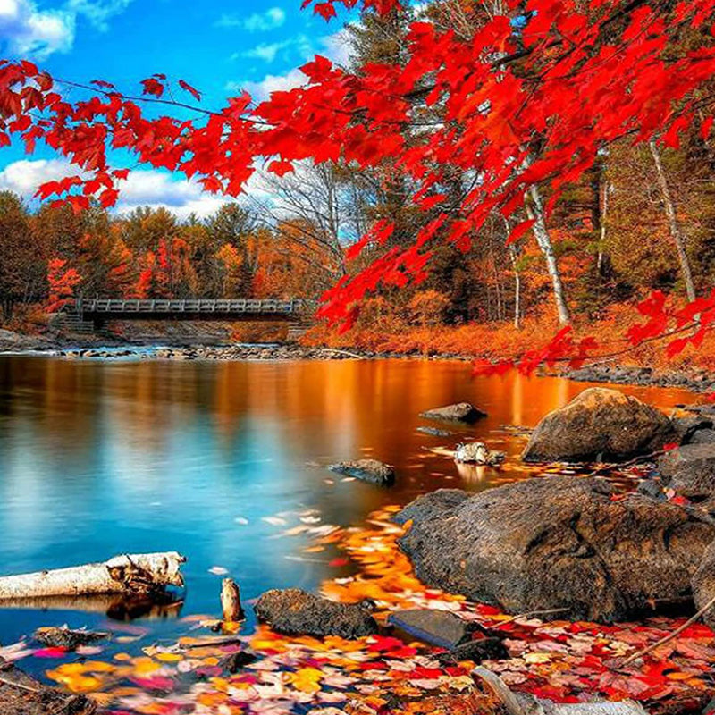 Maple Leaf Forest Lake | Jigsaw Puzzle Canada