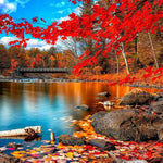 Load image into Gallery viewer, Maple Leaf Forest Lake | Jigsaw Puzzle Canada
