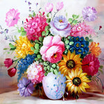 Load image into Gallery viewer, Multi Color Flowers In Vase | Jigsaw Puzzle Canada
