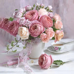 Load image into Gallery viewer, Peach Roses In A Vase | Jigsaw Puzzle Canada
