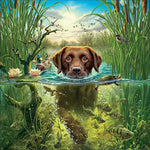 Load image into Gallery viewer, Swimming Dog | Jigsaw Puzzle Canada
