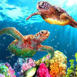 Load image into Gallery viewer, Turtle Family Jigsaw Puzzle Canada
